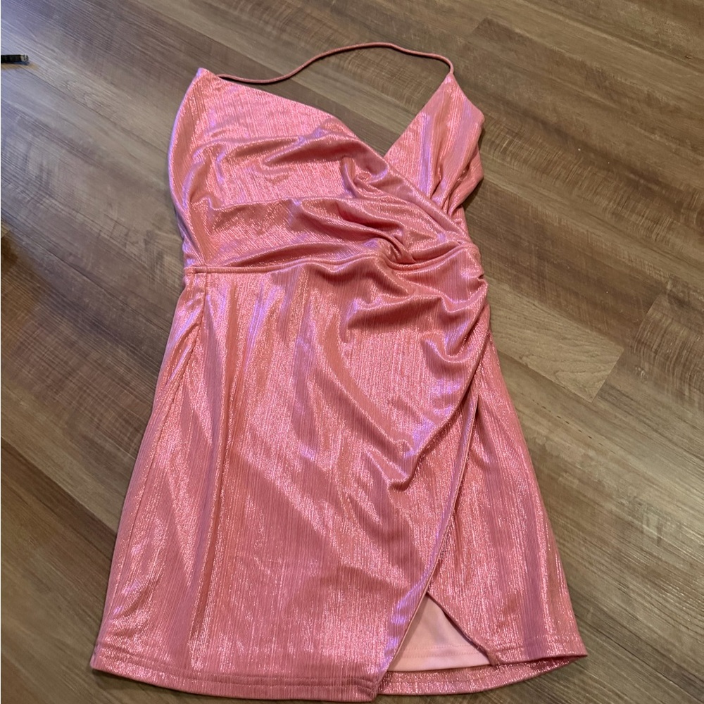 Superdown Shimmering Pink Mini Dress